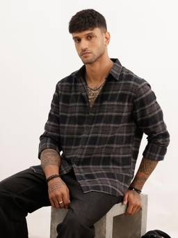 WROGN - Checks Slim Fit Full Sleeve Shirt