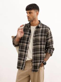 WROGN - Slim Fit Checks Full Sleeve Shirt