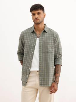 WROGN - Checks Slim Fit Full Sleeve Shirt