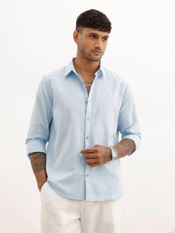WROGN - Solid Slim Fit Cotton Shirt