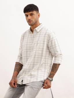 WROGN - Slim Fit Checks Full Sleeve Shirt
