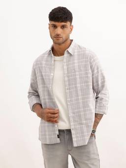 WROGN - Slim Fit Checks Full Sleeve Shirt