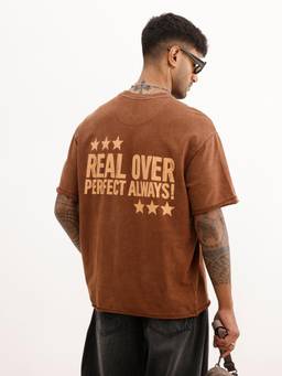 WROGN - Oversized Washed Back Printed T-Shirt