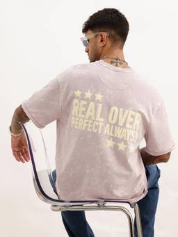 WROGN - Oversized Raw Edge Back Printed T-Shirt