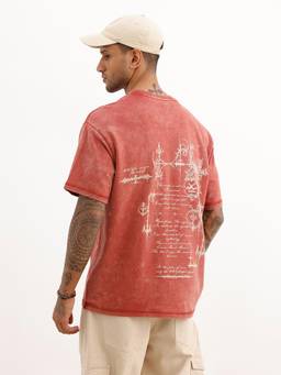WROGN - Oversized Washed Back Printed T-Shirt