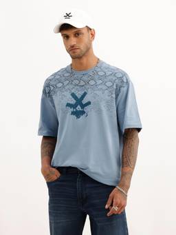 WROGN - Oversized Flock Printed T-Shirt