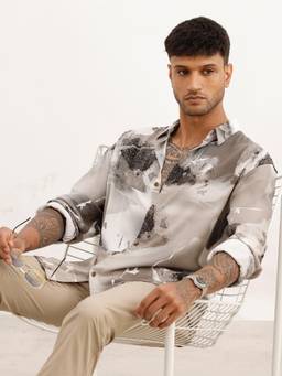 WROGN - Comfort Fit AOP Full Sleeve Shirt