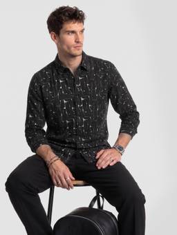 WROGN - Regular Fit AOP Full Sleeve Shirt