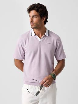 WROGN - Oversized Fit Contrast Collar Polo T-Shirt