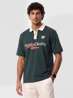 WROGN - Oversized Contrast Collar Polo T-Shirt