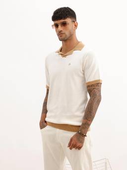 WROGN - Regular Fit Contrast Collar Polo T-Shirt