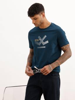 WROGN - Slim Fit Foil Printed T-Shirt
