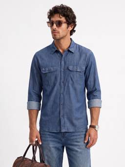WROGN - Classic Solid Double Pocket Shirt