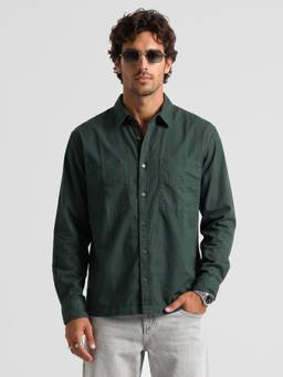 WROGN - Solid Comfort Fit Double Pocket Shirt