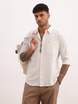 WROGN - Classic Stripes Linen Blend Shirt