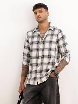 WROGN - Regular Fit Checks Full Sleeve Shirt