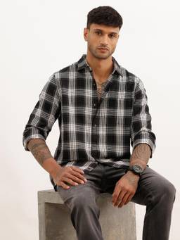 WROGN - Regular Fit Full Sleeve Checks Shirt