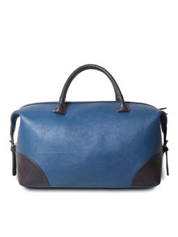 Strutt - Unisex Blue And Black Leatherette Duffle Bag (M)