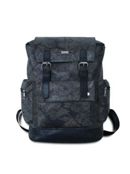 Strutt - Unisex Barcelona The Grunge Grey Leather Travelling Backpack (M)