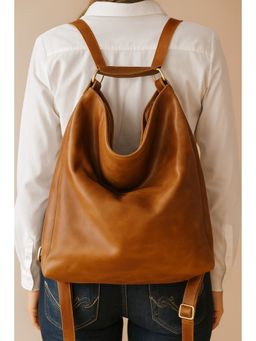 Strutt - Unisex Brown Vintage Travelling Backpack (M)