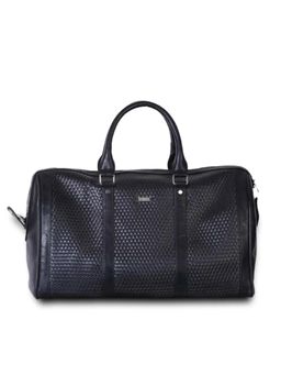 Strutt - Unisex Black Weaved Duffel Bag (M)