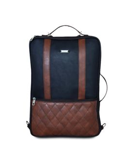 Strutt - Unisex Navy Blue And Brown Munich The Perfect Travel Backpack (M)