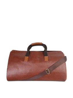 Strutt - Unisex Brown Textured Business Traveller Duffle Bag (M)