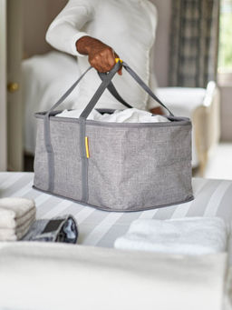 Joseph Joseph - Hold-All 35L Folding Laundry Basket Collapsible, Durable & Moisture-Resistant Grey