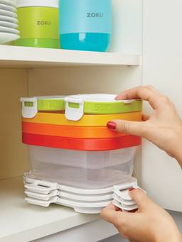 Zoku - Neat Stack Food Containers For thinKitchen, 7-pcs