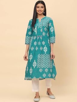 Biba - Green Straight Kurta