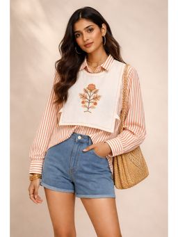 WE'AVE BY SHUBHKARI - Orange Vest with Shirt