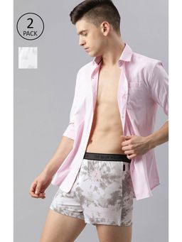 The Bear House - Men Comfort Fit Knitted Boxers White (Pack of 2)