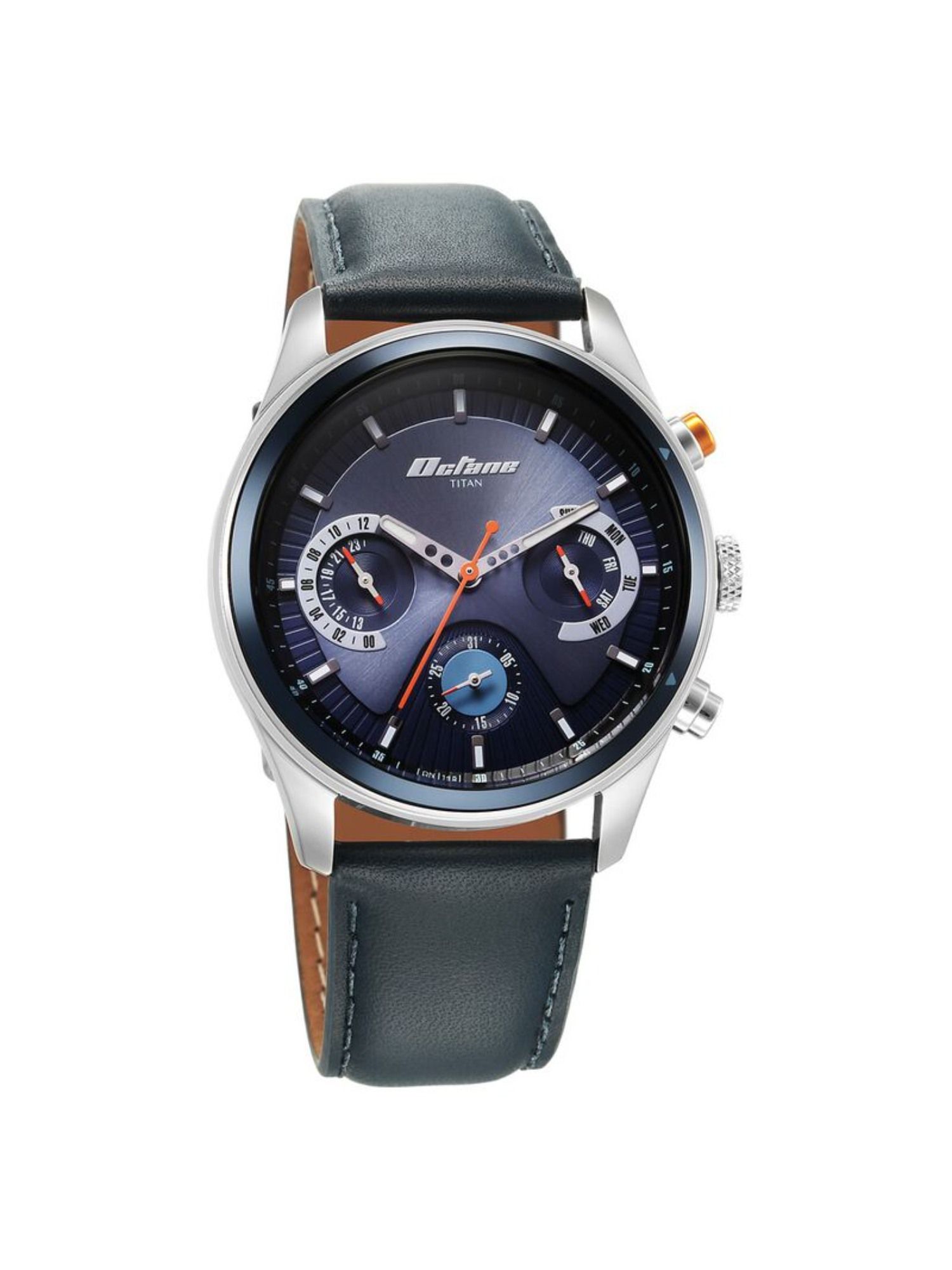 Buy Titan Octane Phoenix Blue Dial Leather Analog Watch - 1805KL01