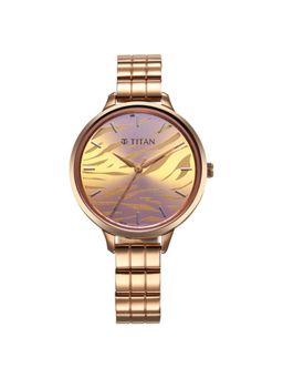 Titan - Purple Secluded Rose Gold Dial Stainless Steel Analog Watch - 2703WM01