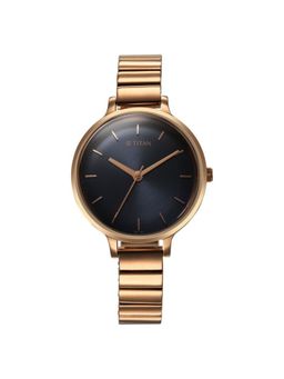 Titan - Purple Secluded Navy Blue Dial Brass Analog Watch - 2709WM01