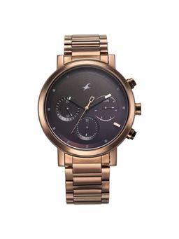 Fastrack - Tik Tock 4 Brown Dial Stainless Steel Analog Watch - 3287KM07