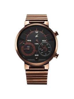 Fastrack - Gambit Black Dial Stainless Steel Analog Watch - 3309QM02