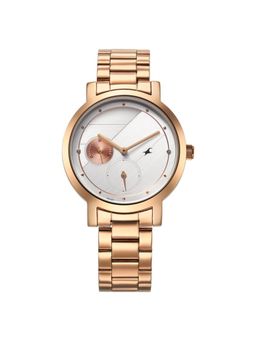 Fastrack - Tik Tock 4 White Dial Stainless Steel Analog Watch - 6225WM01