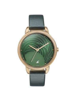 Fastrack - Stunner 8.0 Green Dial Leather Analog Watch - 6282WL01