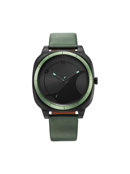 Fastrack - Hype All Black Dial Leather Analog Watch - 68034PL03W