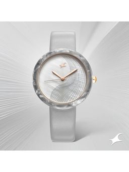 Fastrack - Younique 2.0 White Dial Leather Analog Watch - 68035KL03