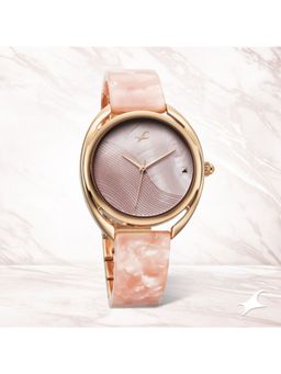 Fastrack - Younique 2.0 Pink Dial Brass Analog Watch - 68036KD01