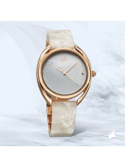 Fastrack - Younique 2.0 White Dial Brass Analog Watch - 68036KD03