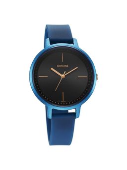 Sonata - Splash Black Dial Polycarbonate Analog Watch - 87049PP20W