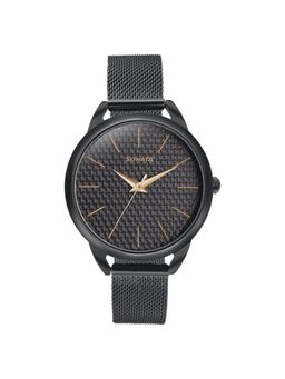 Sonata - Wedding Bling Black Dial Stainless Steel Analog Watch - 87051NM01