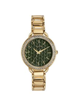 Sonata - Wedding Bling Green Dial Brass Analog Watch - 87052WM03