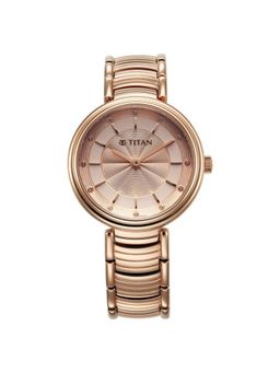 Titan - Aura Phase 2 Rose Gold Dial Stainless Steel Analog Watch - 95240WM01