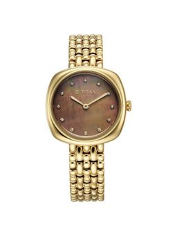 Titan - Aura Phase 2 Brown Dial Stainless Steel Analog Watch - 95241YM01