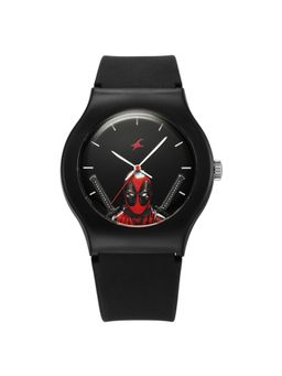 Fastrack - Tees Deadpool Black Dial Silicon Analog Watch - 9915PP103