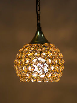 Homesake - Crystal Hanging Pendant Half Globe Light